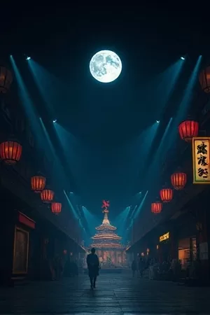 剧集《暗河渡口》竖版海报，地下暗渠与一道手电光束